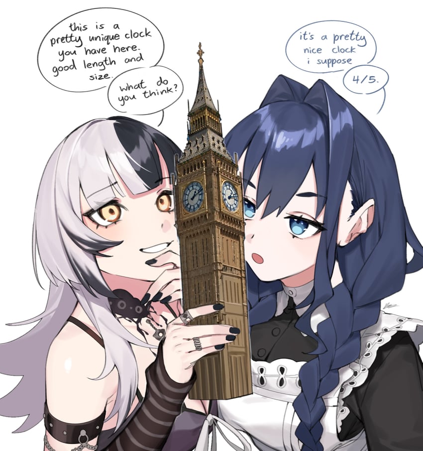 ouro kronii and shiori novella (hololive and 1 more) drawn by dasdokter