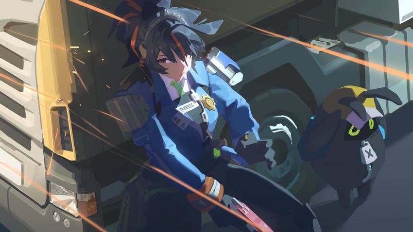 zhu yuan and safety (zenless zone zero) drawn by yormund