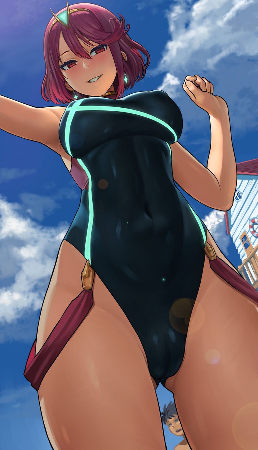 rex and pyra (xenoblade chronicles and 1 more) drawn by lasterk