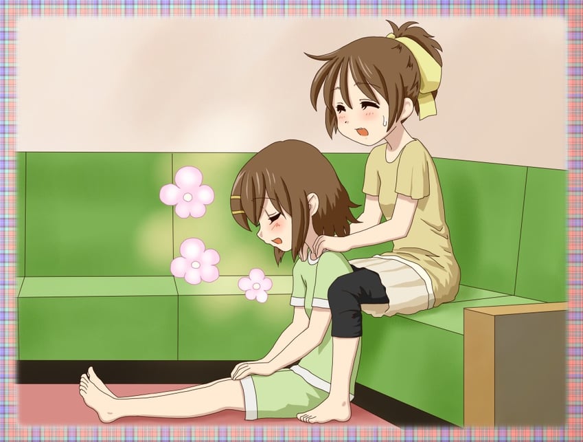 hirasawa yui and hirasawa ui (k-on!) drawn by chunpai