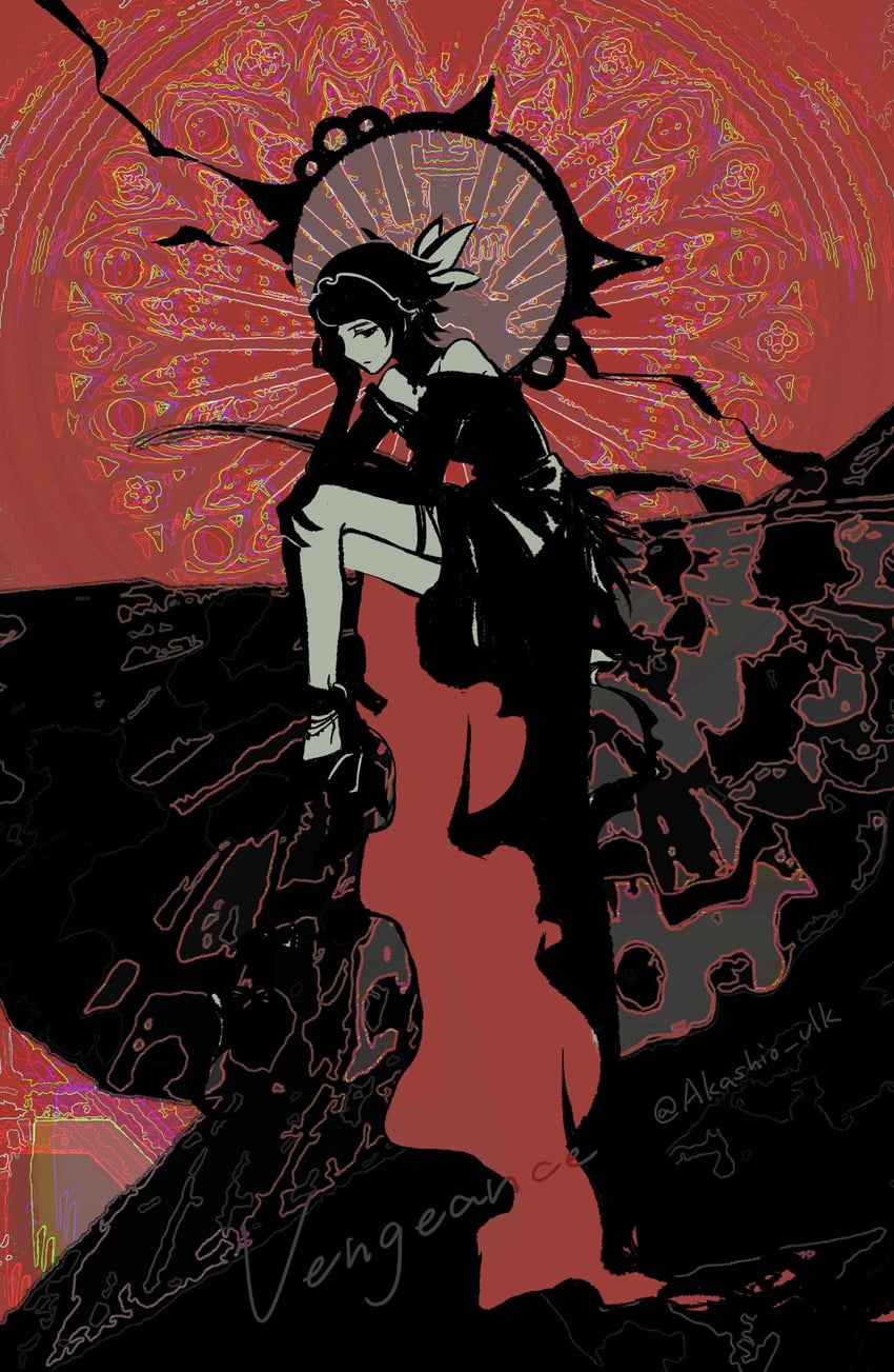 hiromine yoko (shin megami tensei and 2 more) drawn by shioma_(akashio_ulk)