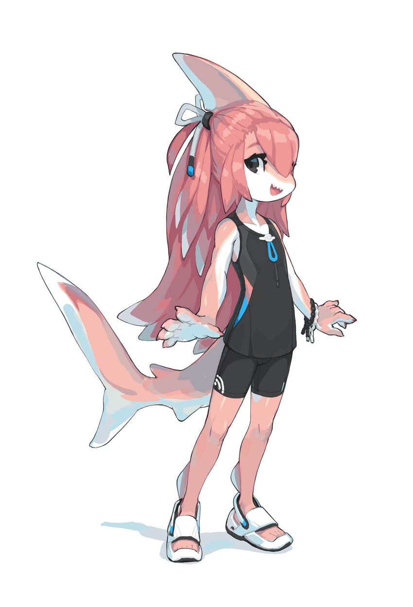 mingzhu the spirit shark (original and 1 more) drawn by tyson_tan