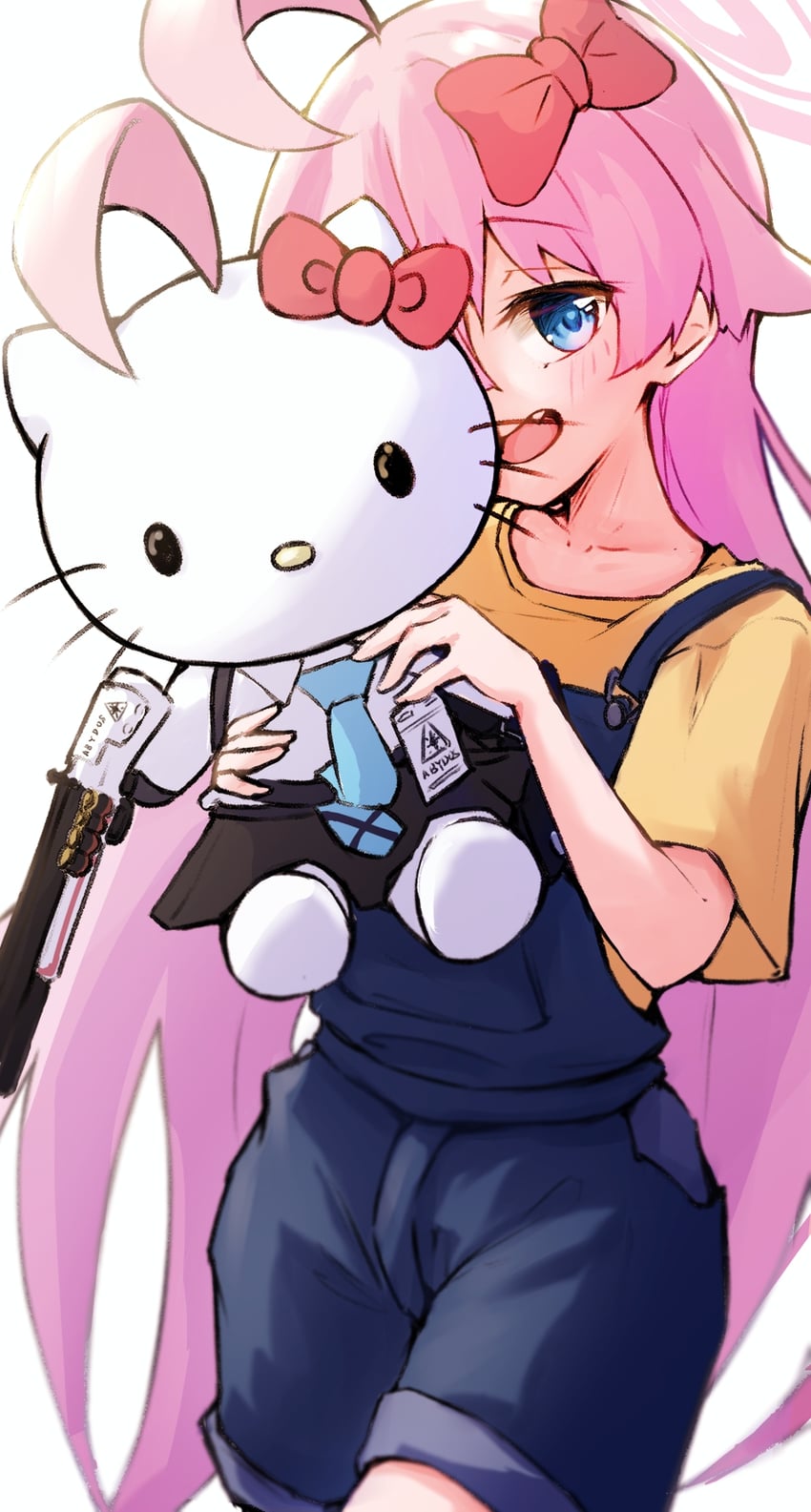 hoshino and hello kitty (blue archive and 2 more) drawn by meluwow