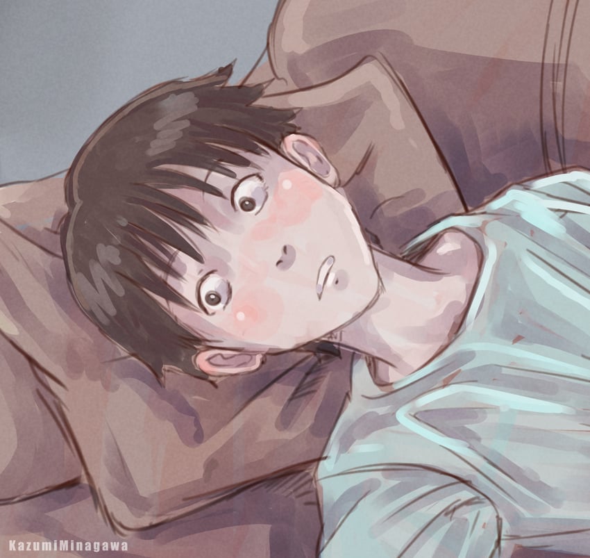 ikari shinji (neon genesis evangelion) drawn by kazumina
