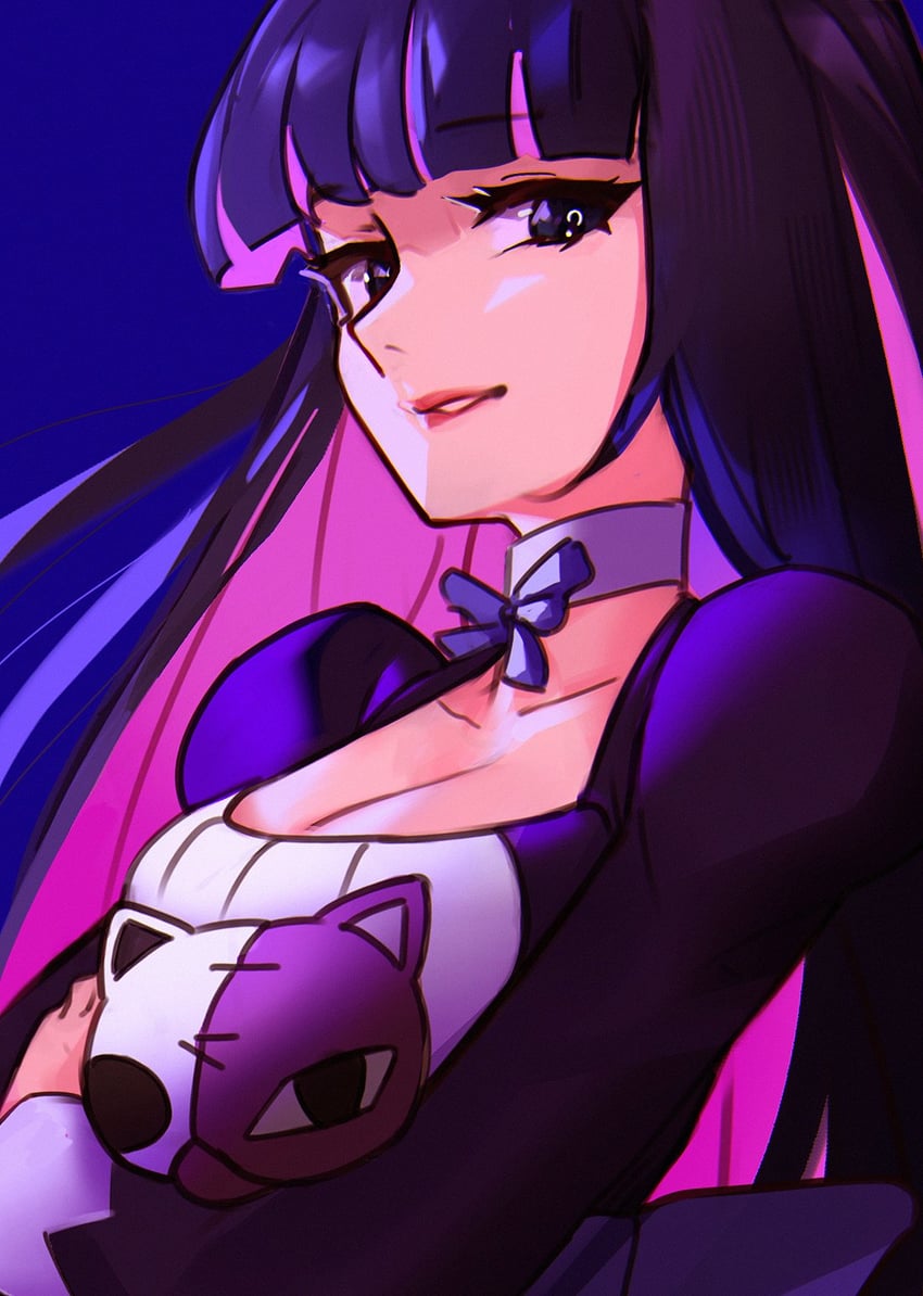 stocking and honekoneko (panty & stocking with garterbelt) drawn by vergil_mon