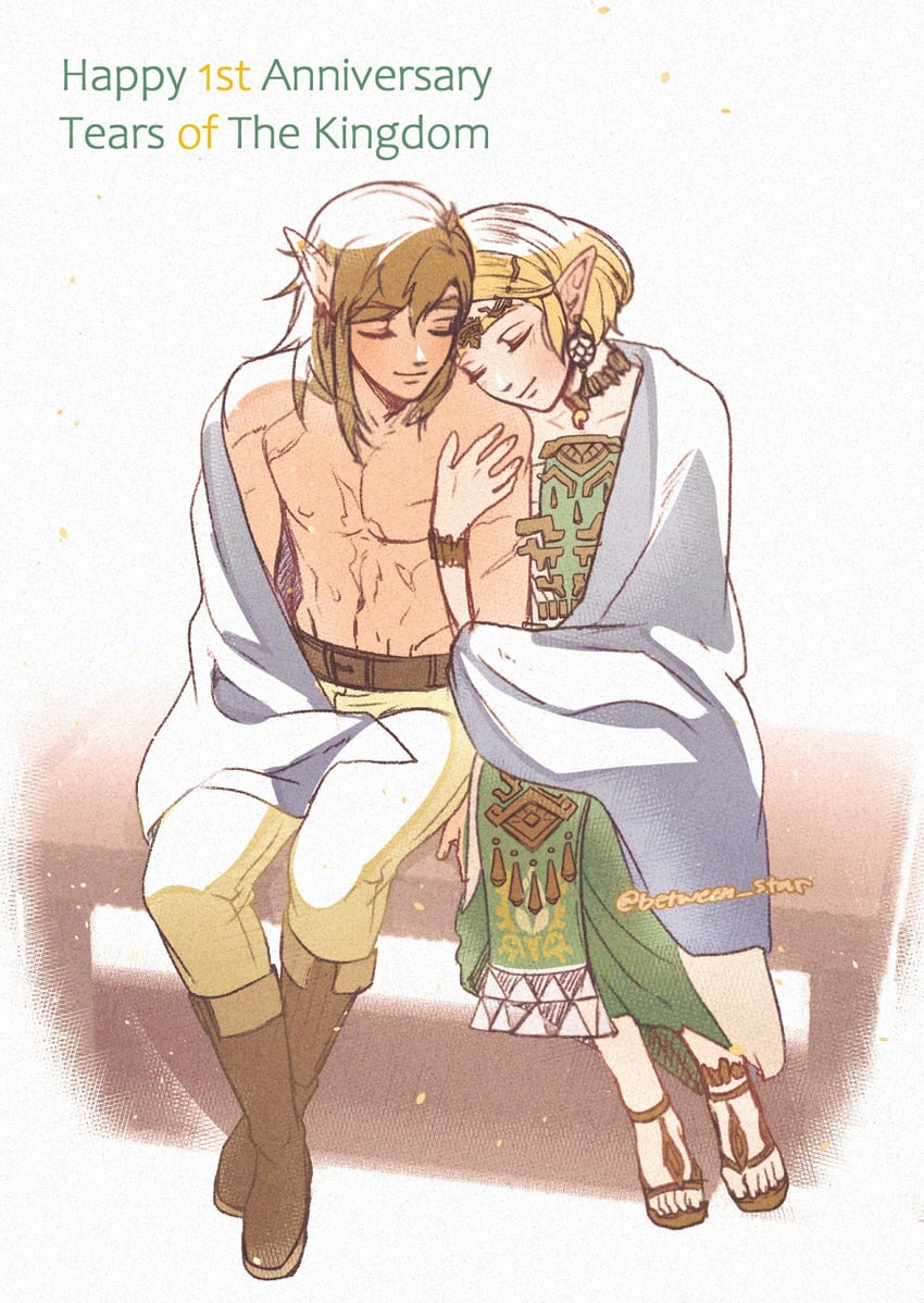 link and princess zelda (the legend of zelda and 1 more) drawn by wildstar69