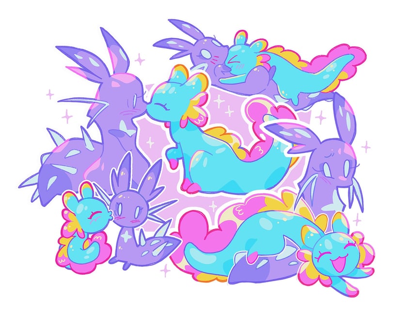spearmaster and rivulet (rain world) drawn by skittyplush
