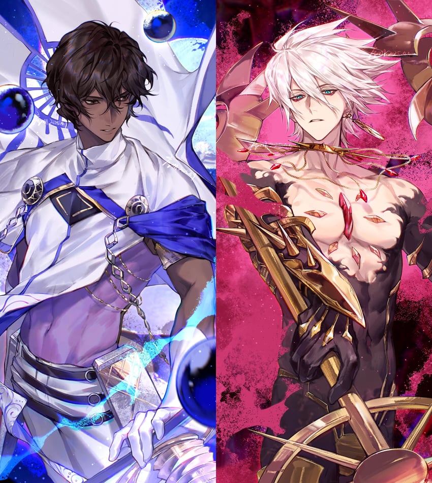 karna and arjuna (fate and 1 more) drawn by xuchuan