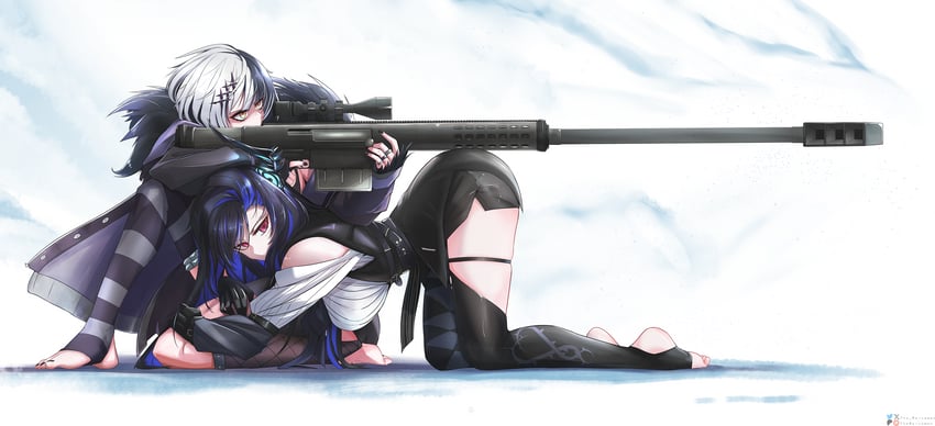 shiori novella and nerissa ravencroft (hololive and 1 more) drawn by the_raineman