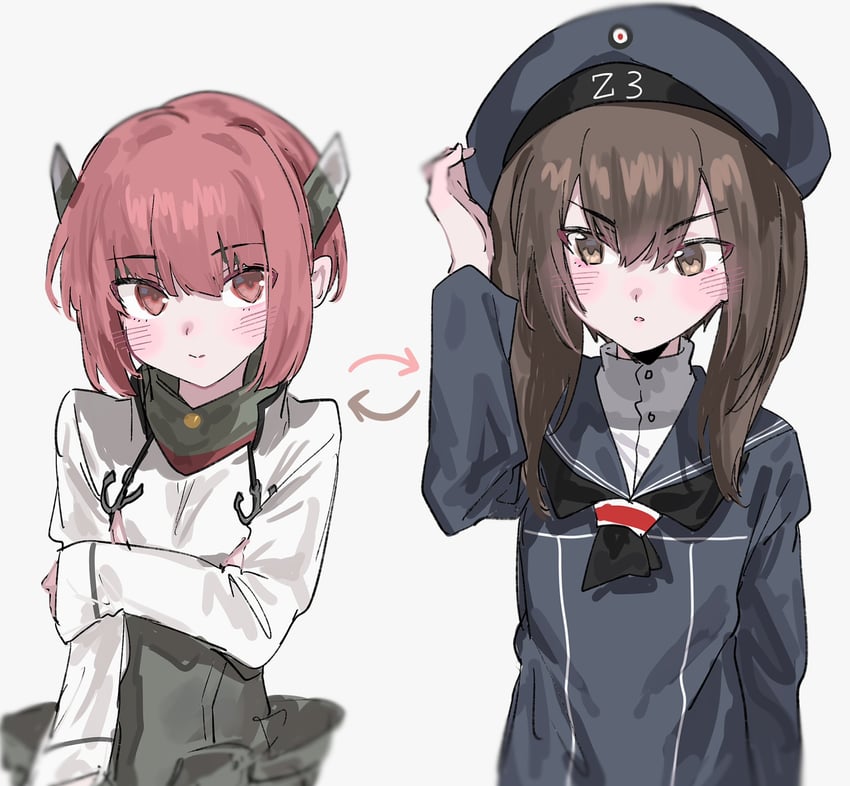 taihou and z3 max schultz (kantai collection) drawn by aogisa