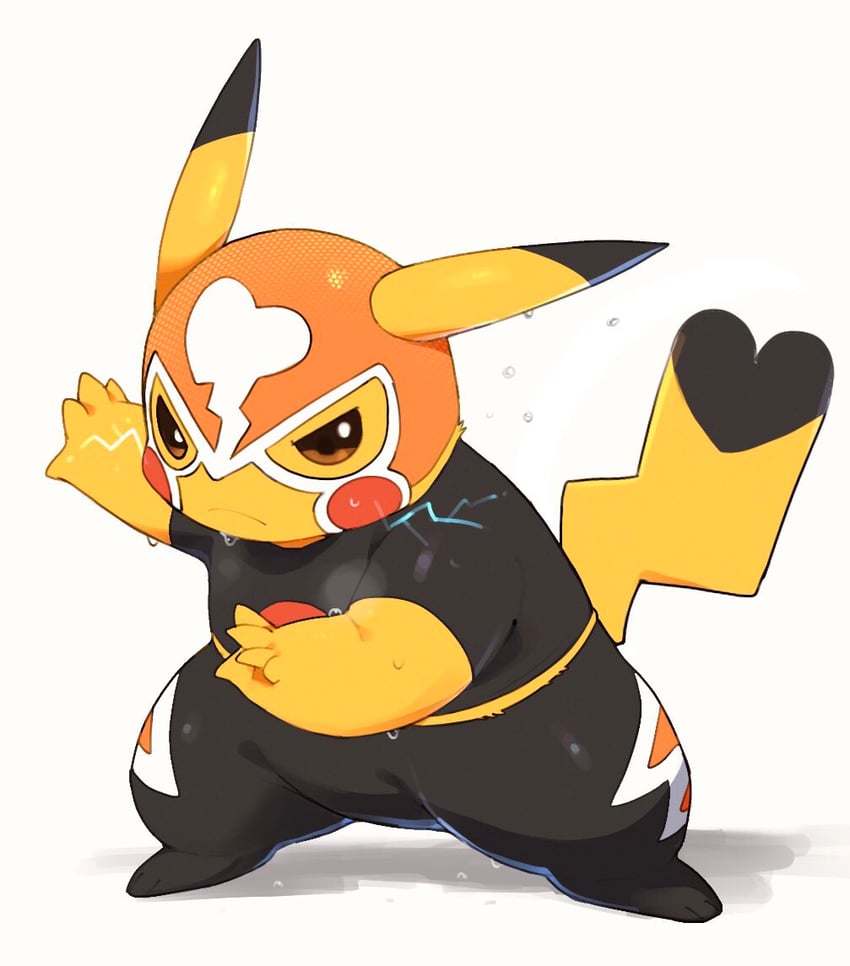 pikachu, cosplay pikachu, and pikachu libre (pokemon) drawn by dorobo_93