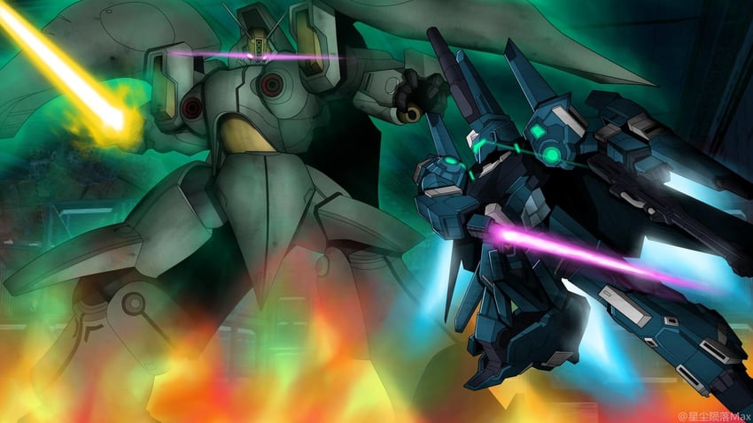 quin mantha and rezel commander type (gundam and 1 more)