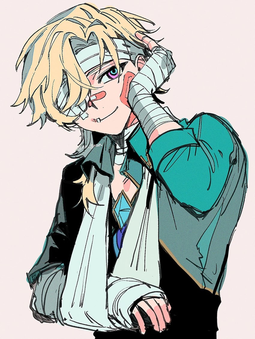 aventurine (honkai and 1 more) drawn by nr_gnsn