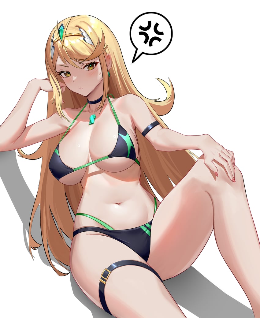 mythra (xenoblade chronicles and 1 more) drawn by northman