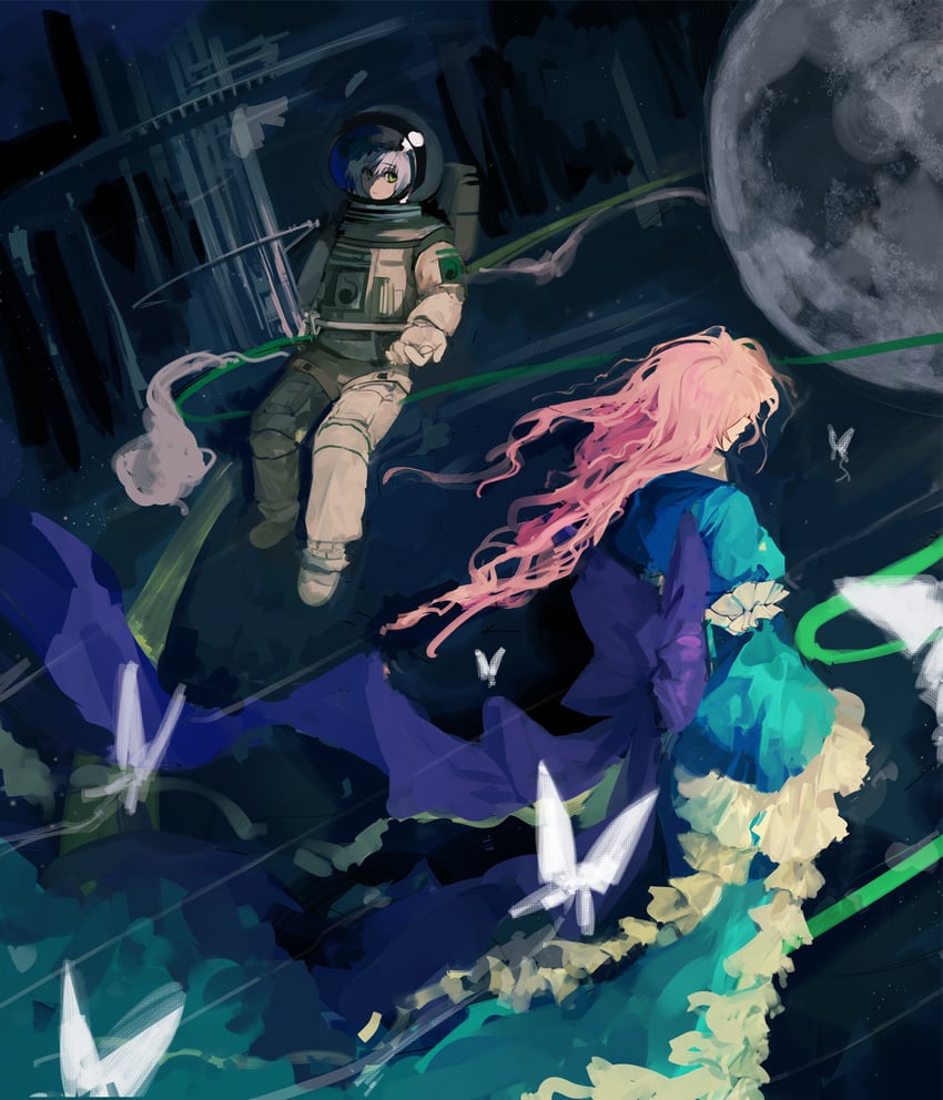 konpaku youmu and saigyouji yuyuko (touhou) drawn by xian_qishui