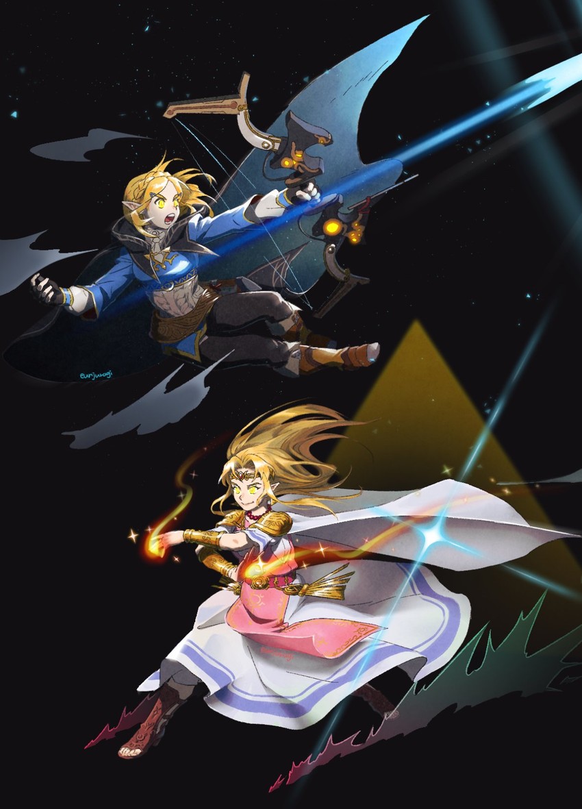 princess zelda (the legend of zelda and 3 more) drawn by eunjuragi