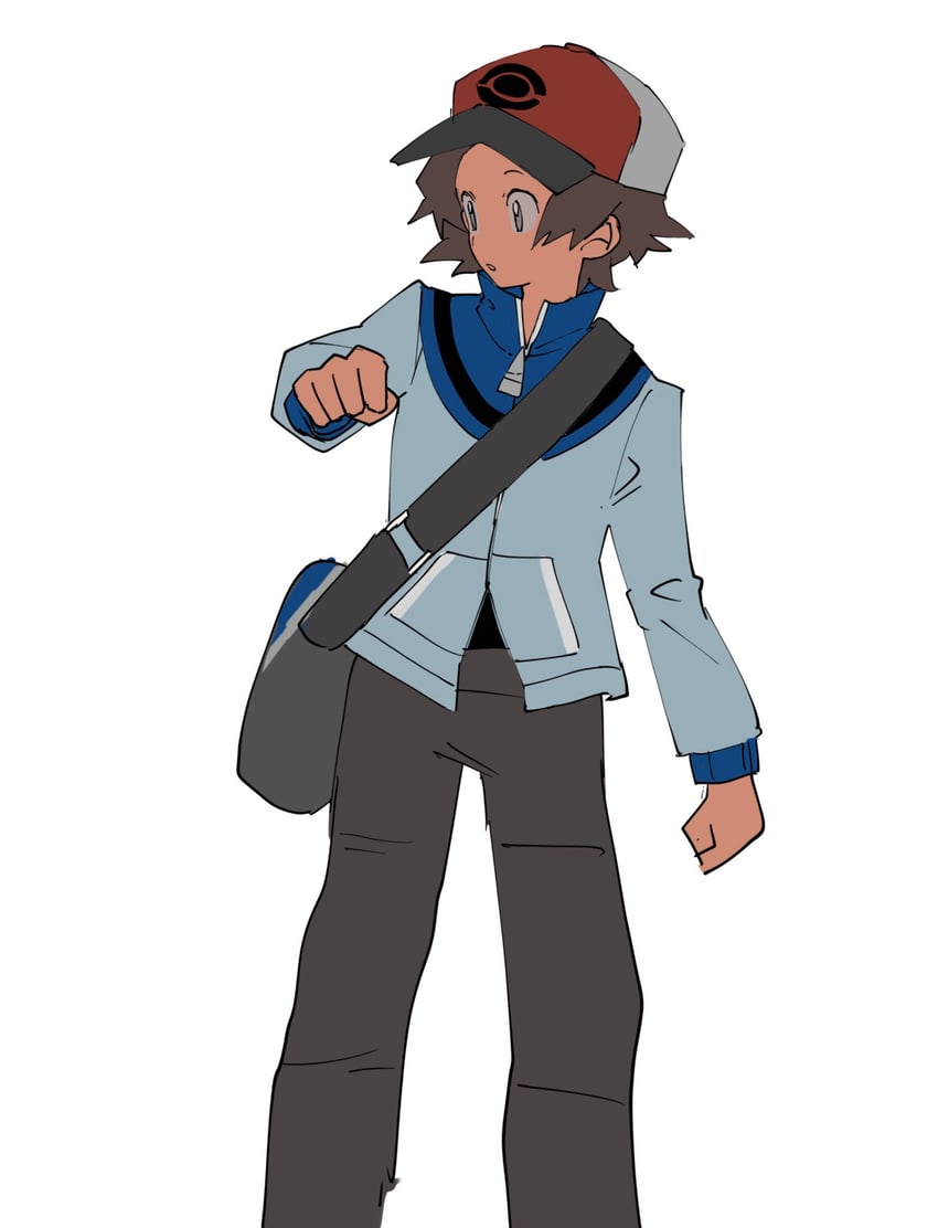 hilbert (pokemon and 1 more) drawn by shichibee_(stm_mimi)