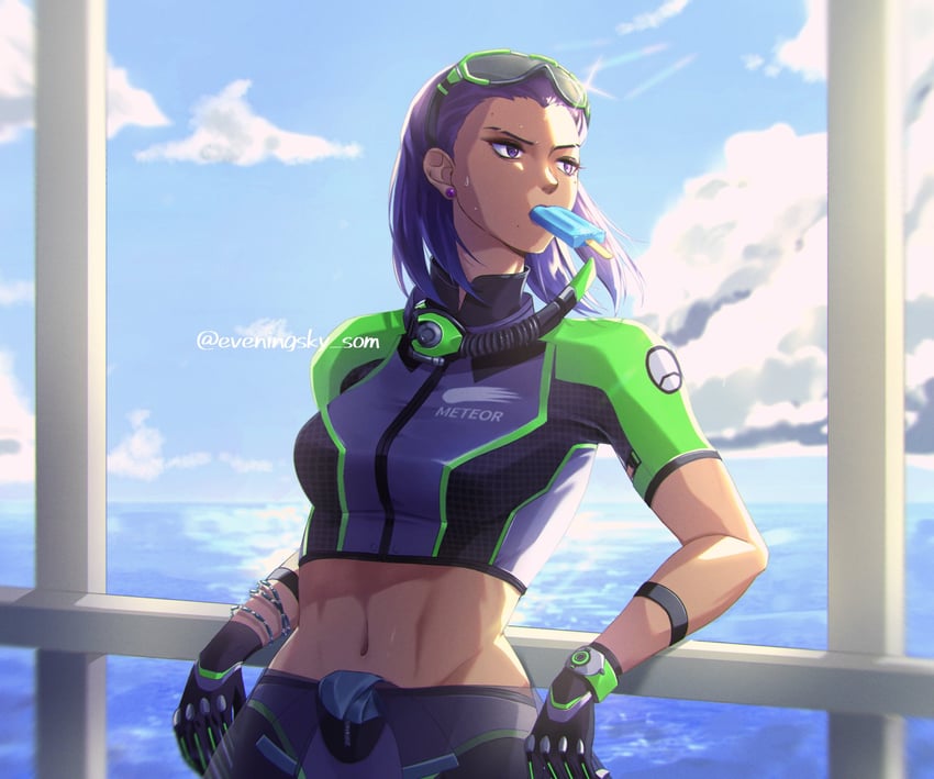 sombra and tulum sombra (overwatch and 1 more) drawn by eveningsky_som