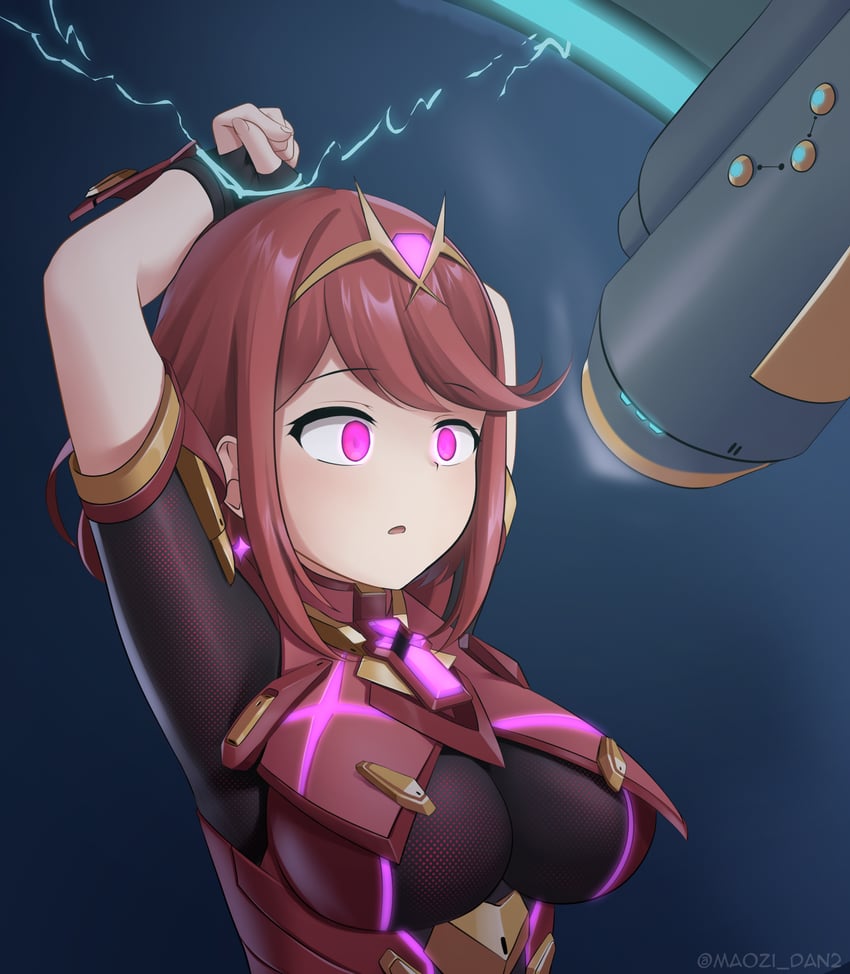 pyra (xenoblade chronicles and 1 more) drawn by maozi_dan