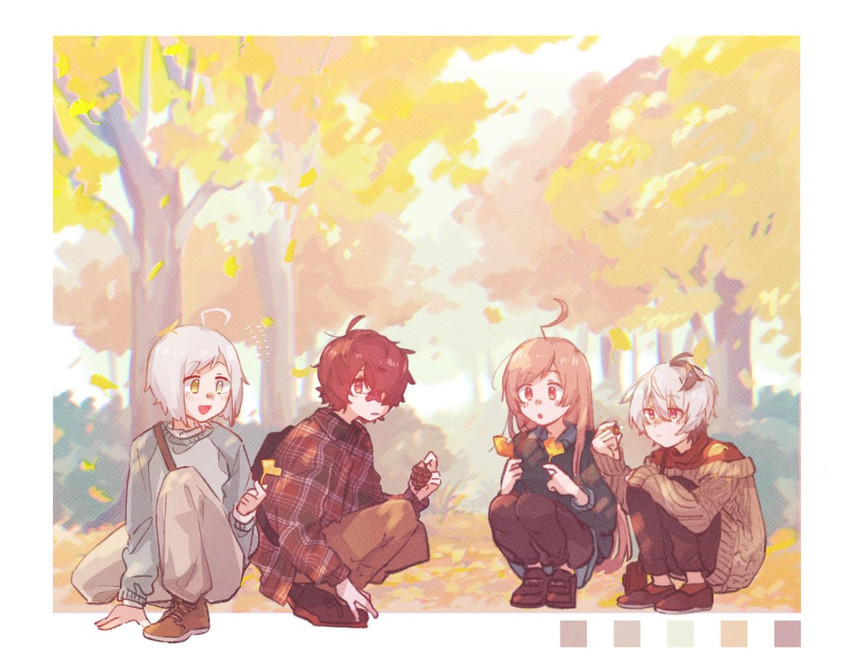 flower, sf-a2 miki, fukase, and utatane piko (vocaloid) drawn by mi_no_take