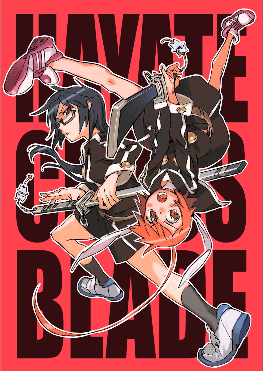 kurogane hayate and mudou ayana (hayate x blade) drawn by katou_haruaki