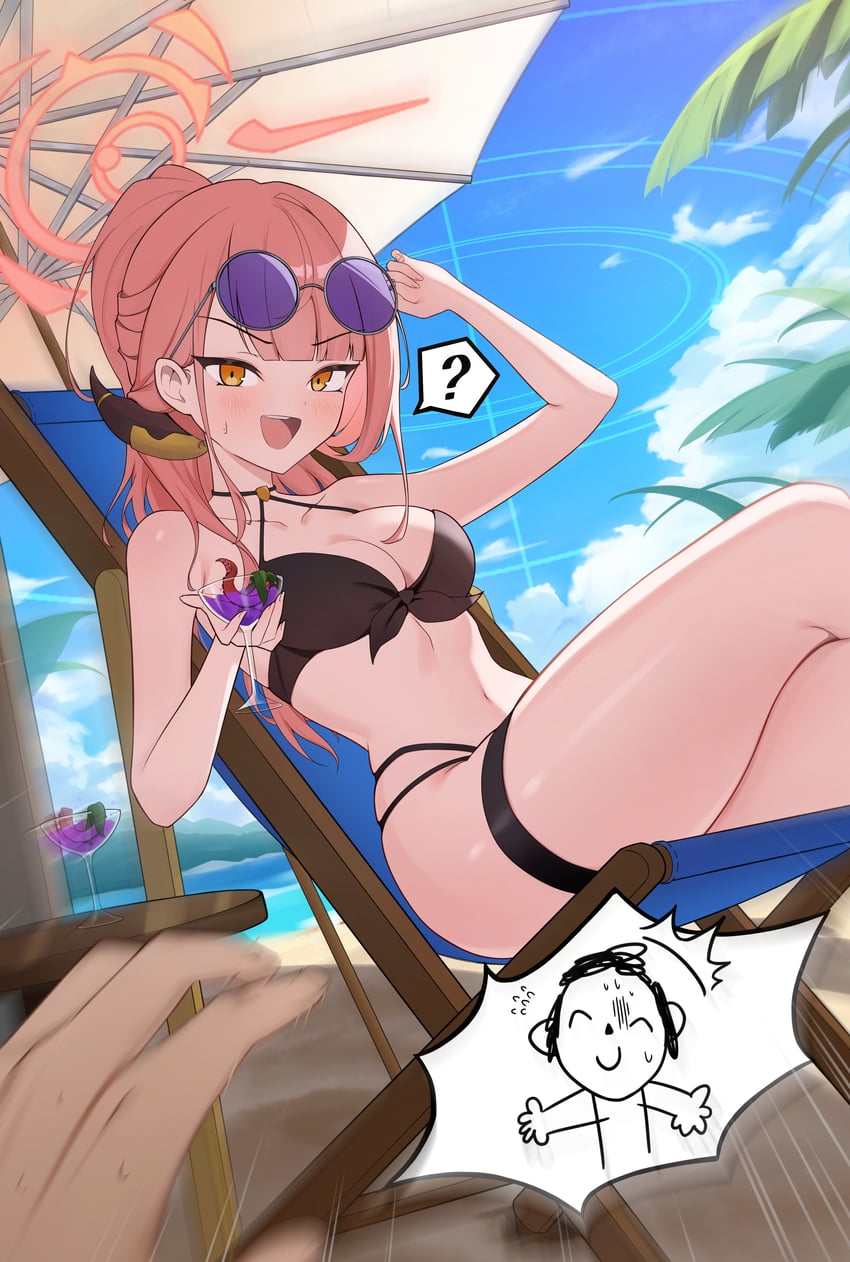 sensei, doodle sensei, and aru (blue archive) drawn by mky_kmy