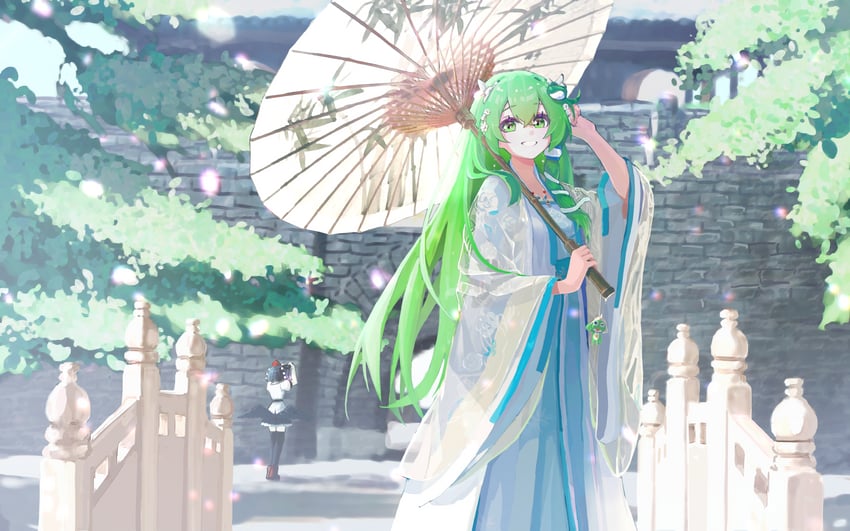 kochiya sanae, shameimaru aya, and keroro (touhou and 1 more) drawn by er_yi_zhi