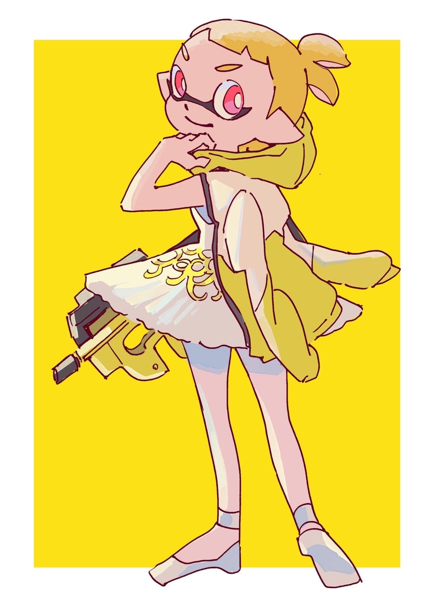 inkling player character, inkling girl, and agent 4 (splatoon and 1 more) drawn by katou_(osoraku)