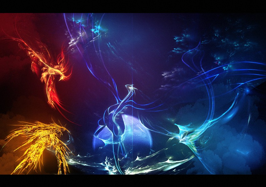 lugia, articuno, zapdos, and moltres (pokemon) drawn by tuooneo