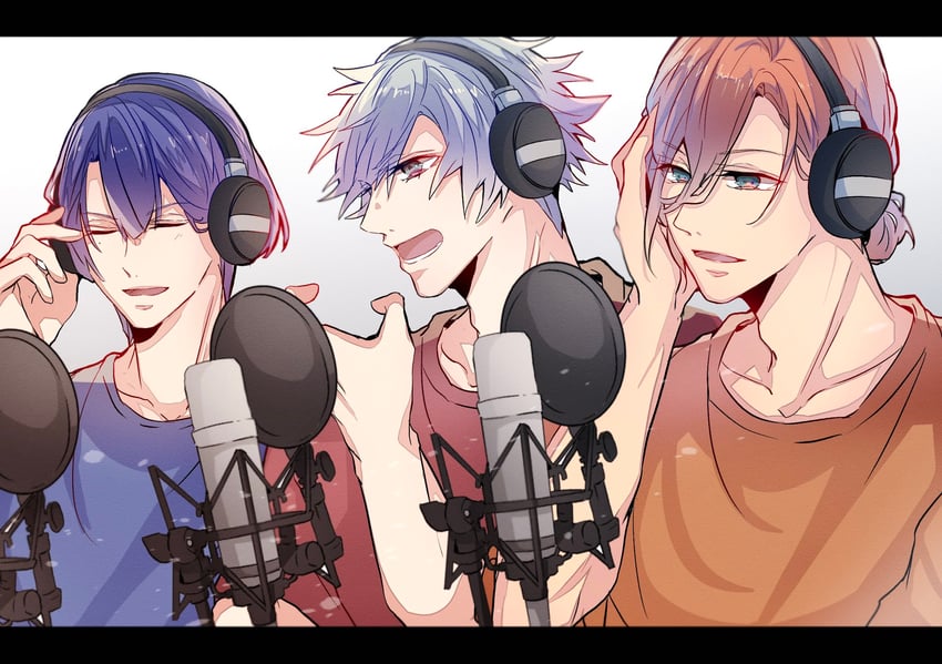 hijirikawa masato, jinguuji ren, and kurosaki ranmaru (uta no prince-sama) drawn by vibrahat