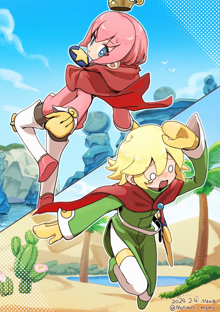 ocean prince, salde canarl shellbrick iii, and otomo (puyopuyo and 1 more) drawn by motimoti_mgmg