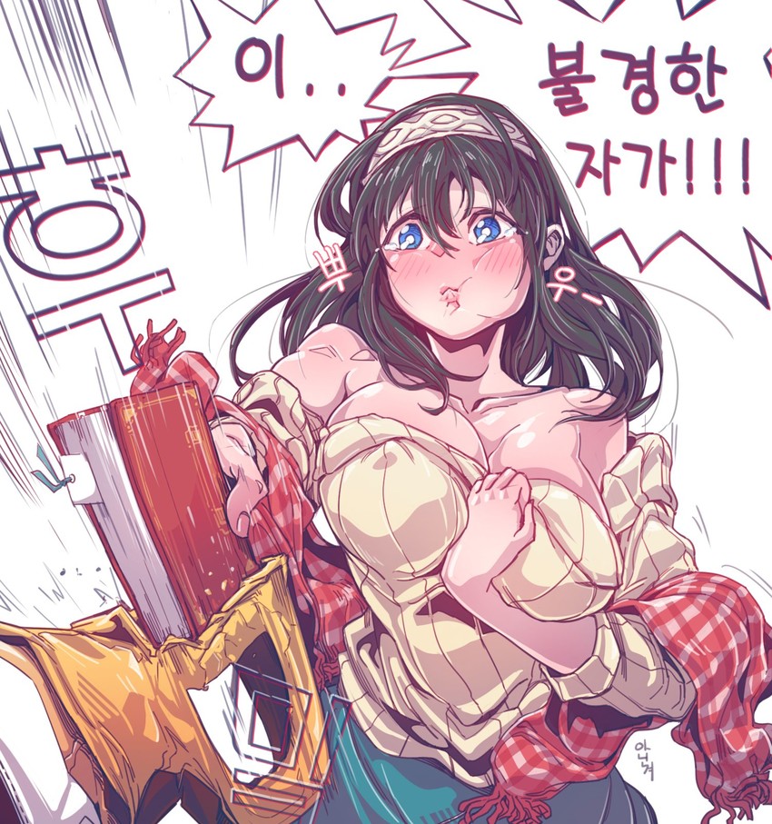 producer, sagisawa fumika, and p-head producer (idolmaster and 1 more) drawn by aningay