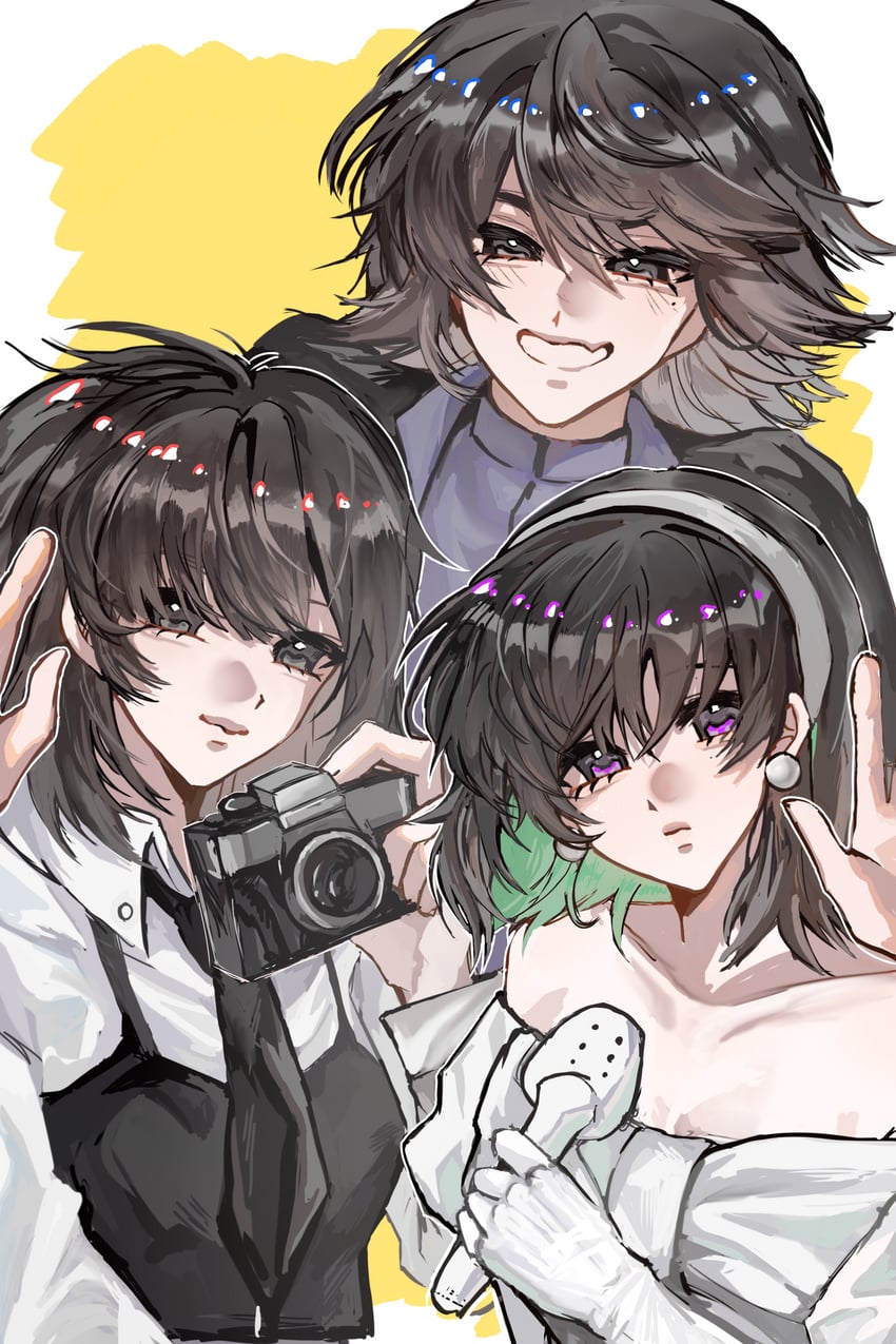 sua, han sooyoung, and qiao ling (alien stage and 2 more) drawn by shiyounianwu