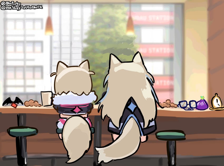 fuwawa abyssgard and mococo abyssgard (hololive and 1 more) drawn by blaparky