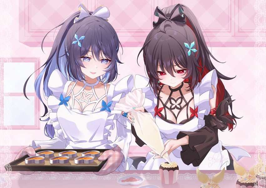 seele vollerei and seele (honkai and 1 more) drawn by rinna_(xxrinna)