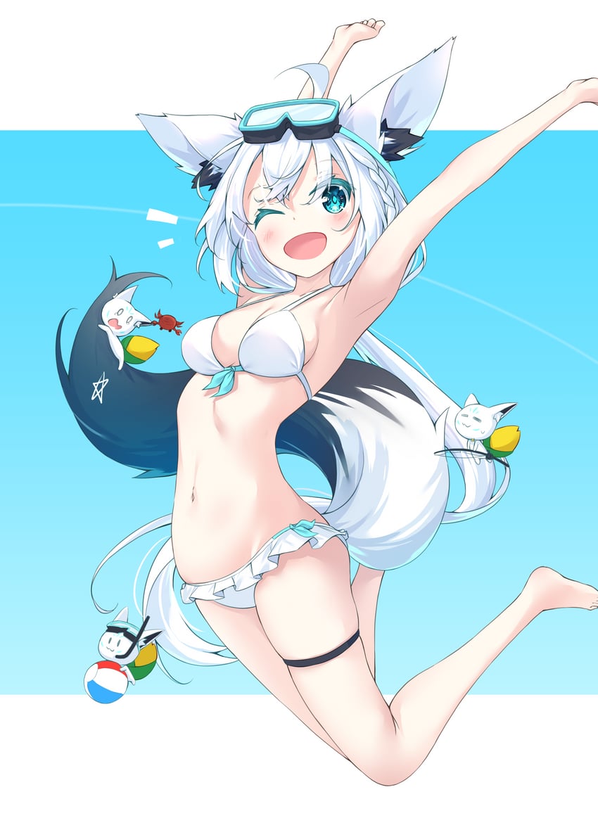 shirakami fubuki and sukonbu (hololive) drawn by ikamoworkshop