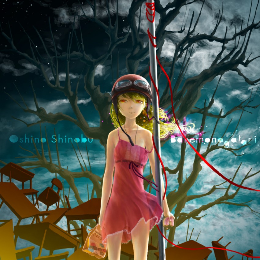 oshino shinobu (monogatari and 1 more) drawn by kaiko_(gami770)