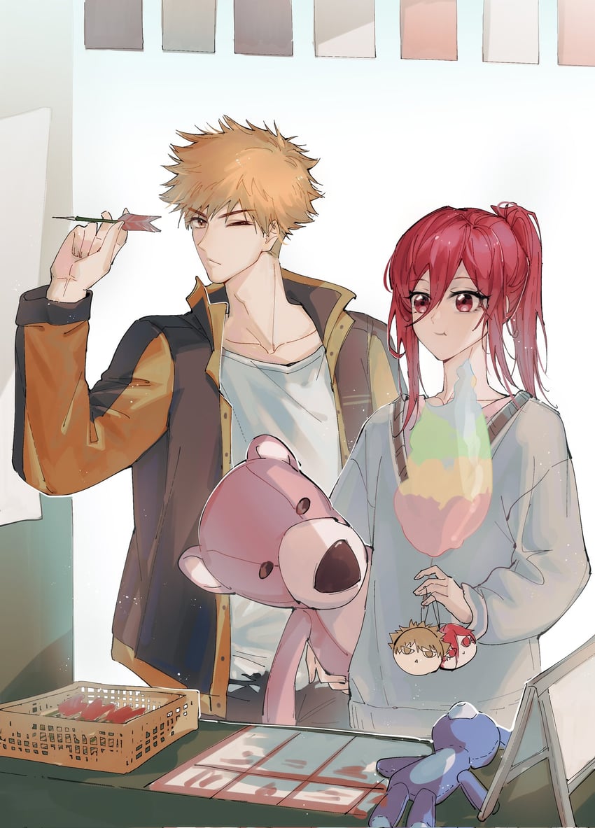 chigiri hyoma and kunigami rensuke (blue lock) drawn by p66666l