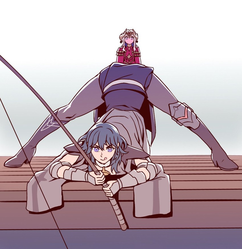 female byleth and edelgard von hresvelg (fire emblem and 1 more) drawn by radiostarkiller