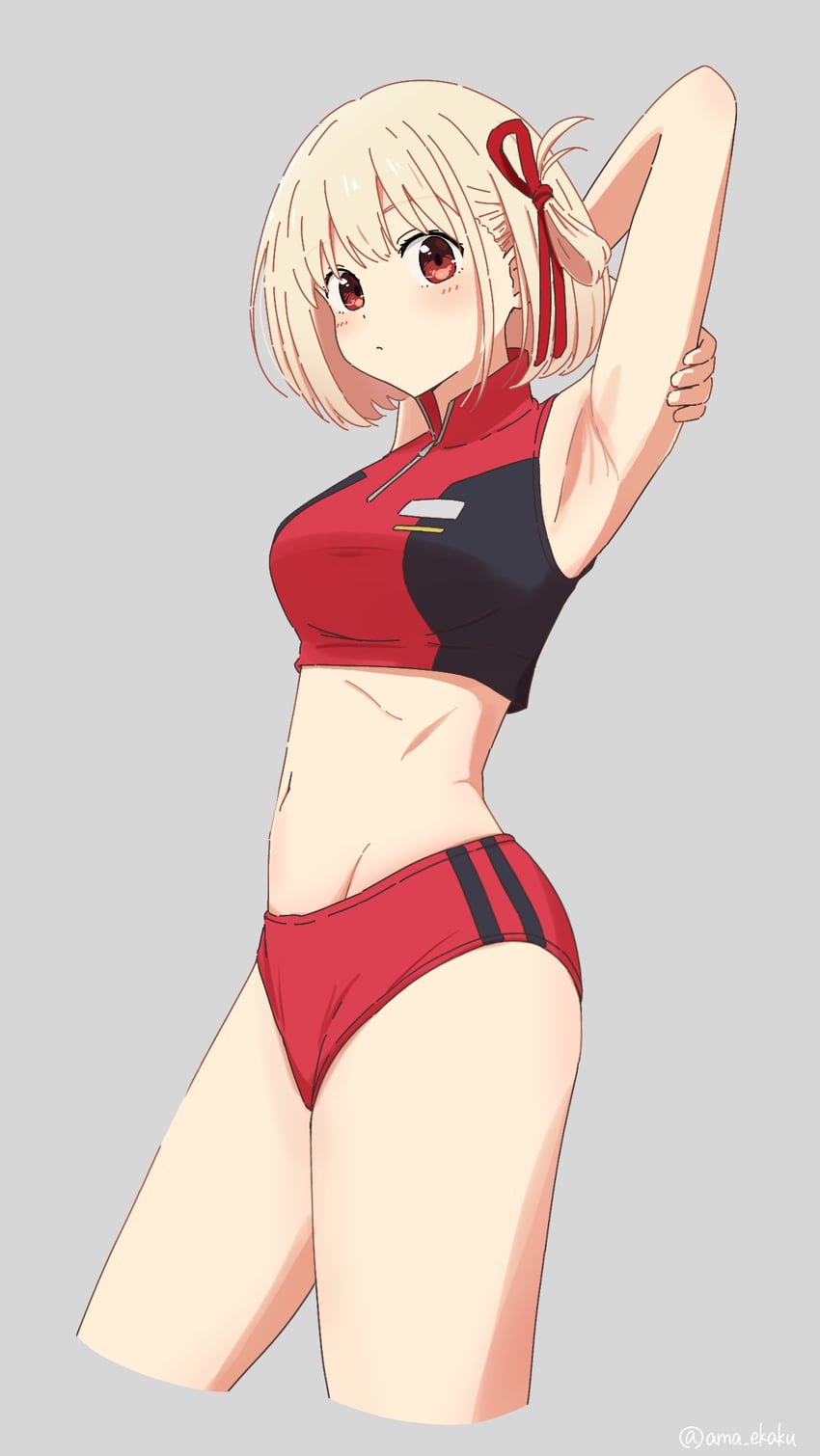 nishikigi chisato (lycoris recoil) drawn by ama_(ama_ekaku)