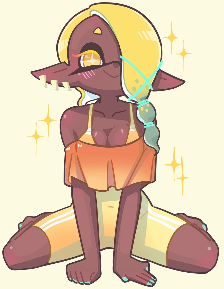 frye (splatoon and 1 more) drawn by hekoningyou_(waraningyou)