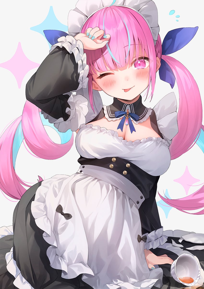 minato aqua (hololive and 1 more) drawn by ruien_(wu_jui-en)