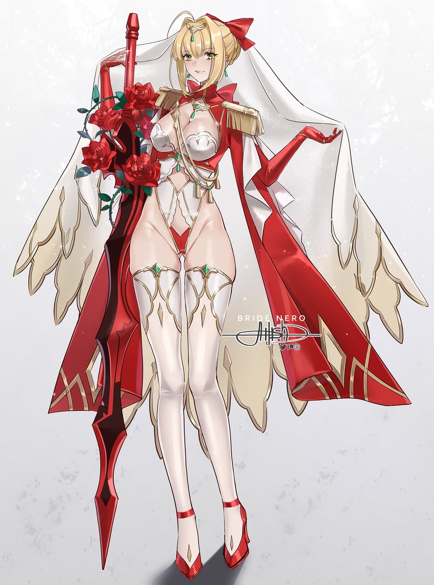 nero claudius (fate and 2 more) drawn by princess_ailish