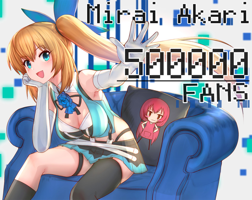 mirai akari and eilene (mirai akari project and 1 more) drawn by iwahana