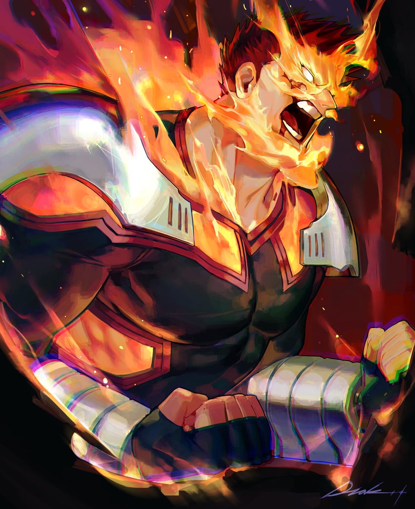 endeavor (boku no hero academia) drawn by dongzak_o0