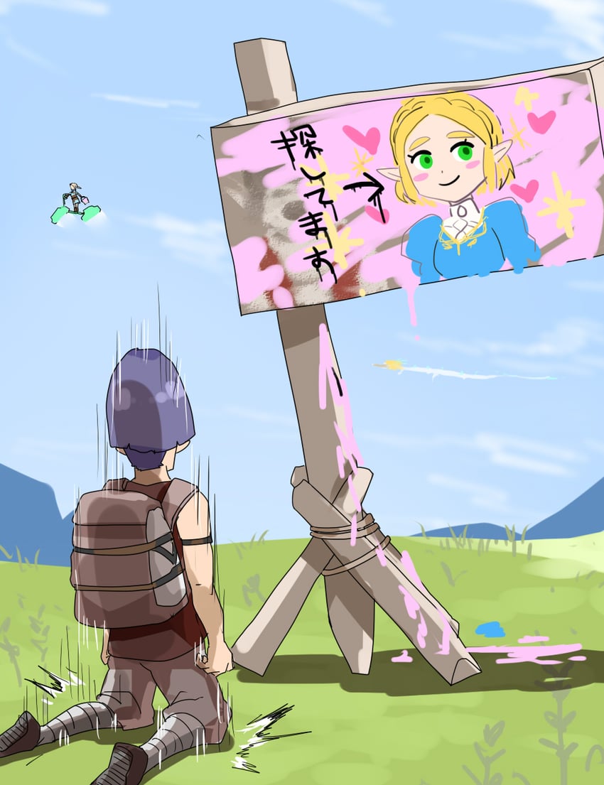 link, princess zelda, light dragon, and addison (the legend of zelda and 1 more) drawn by wasabi_(legemd)