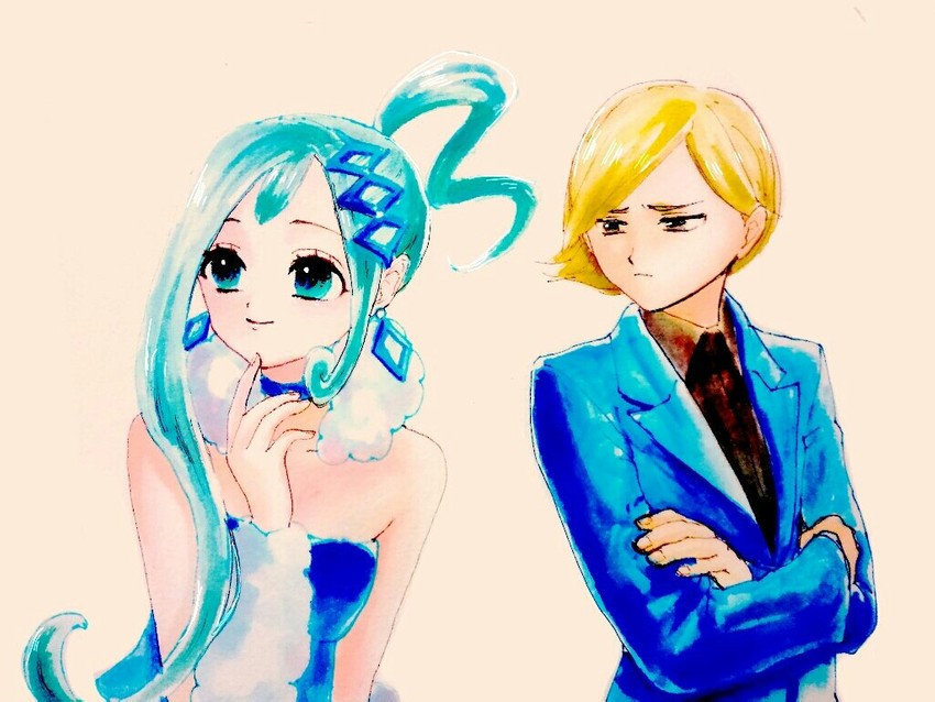 lisia and rich boy (pokemon and 1 more) drawn by minapo