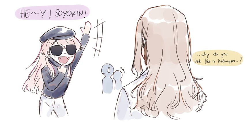 chihaya anon and nagasaki soyo (bang dream! and 1 more) drawn by niigouki