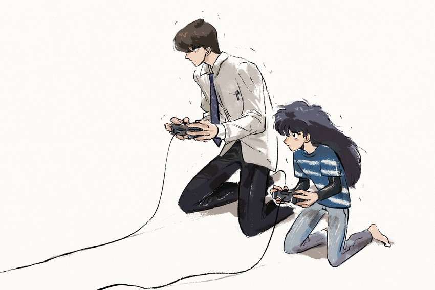 kaiba seto and kaiba mokuba (yu-gi-oh! and 1 more) drawn by snowcupcake