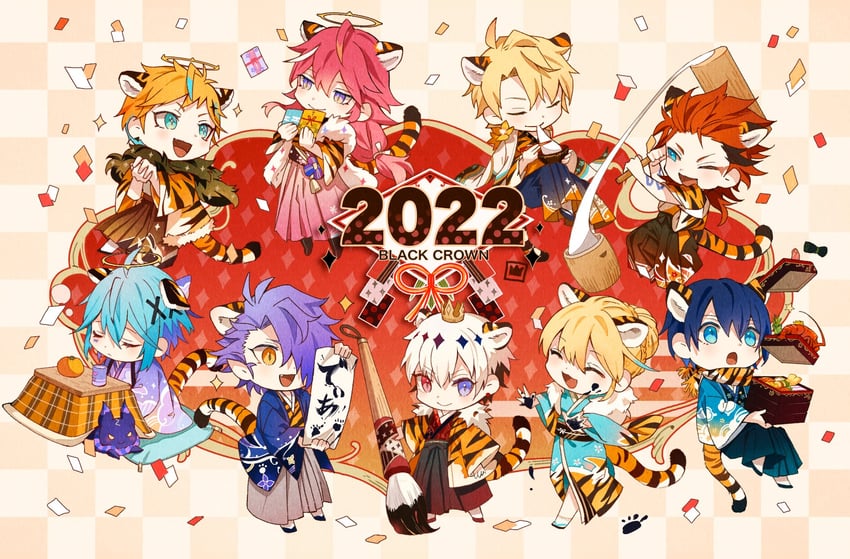 dia, fiori, eric, espada, oscar, and 4 more (akuma ouji to ayatsuri ningyou) drawn by ozaki_domino
